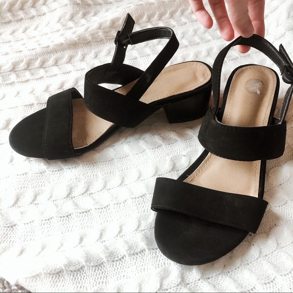 Velvet Heel Sandals